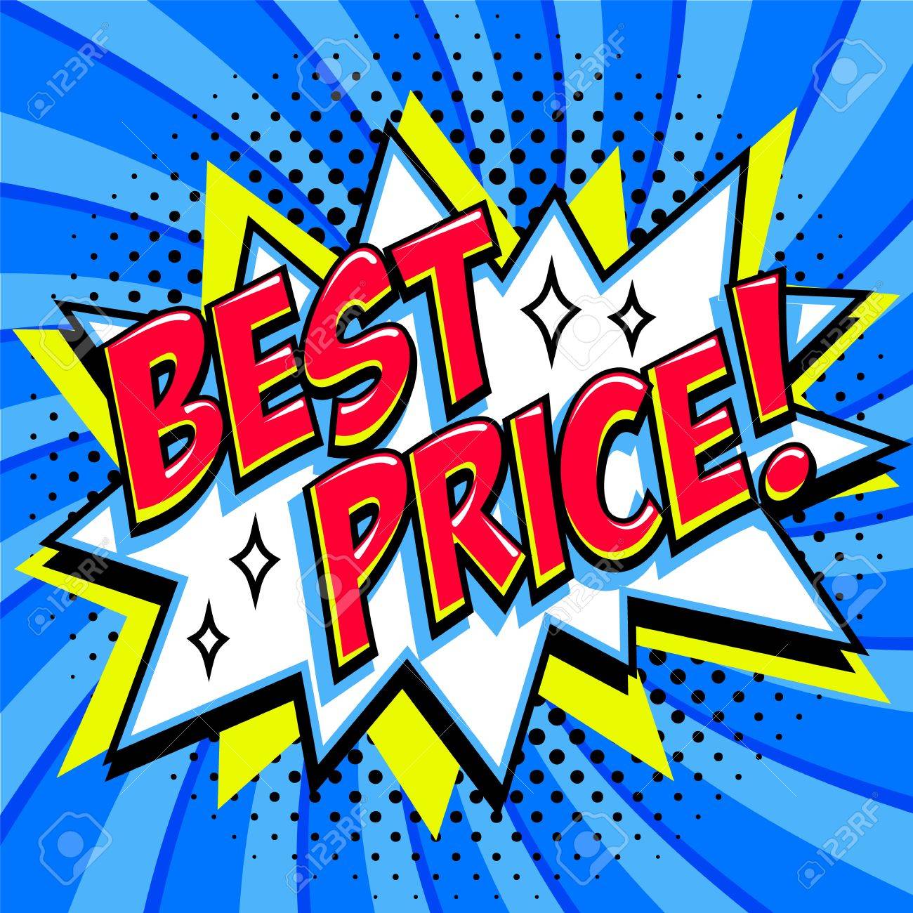 最もよい価格 青い背景にコミック スタイル Word 最高価格漫画テキスト吹き出し ポップなアート コミック スタイルをバナーします ポップなアート スタイルの理想的な Web 用の色夏バナー 爆弾爆発で装飾的な背景は ベクトルの図 のイラスト素材 ベクタ