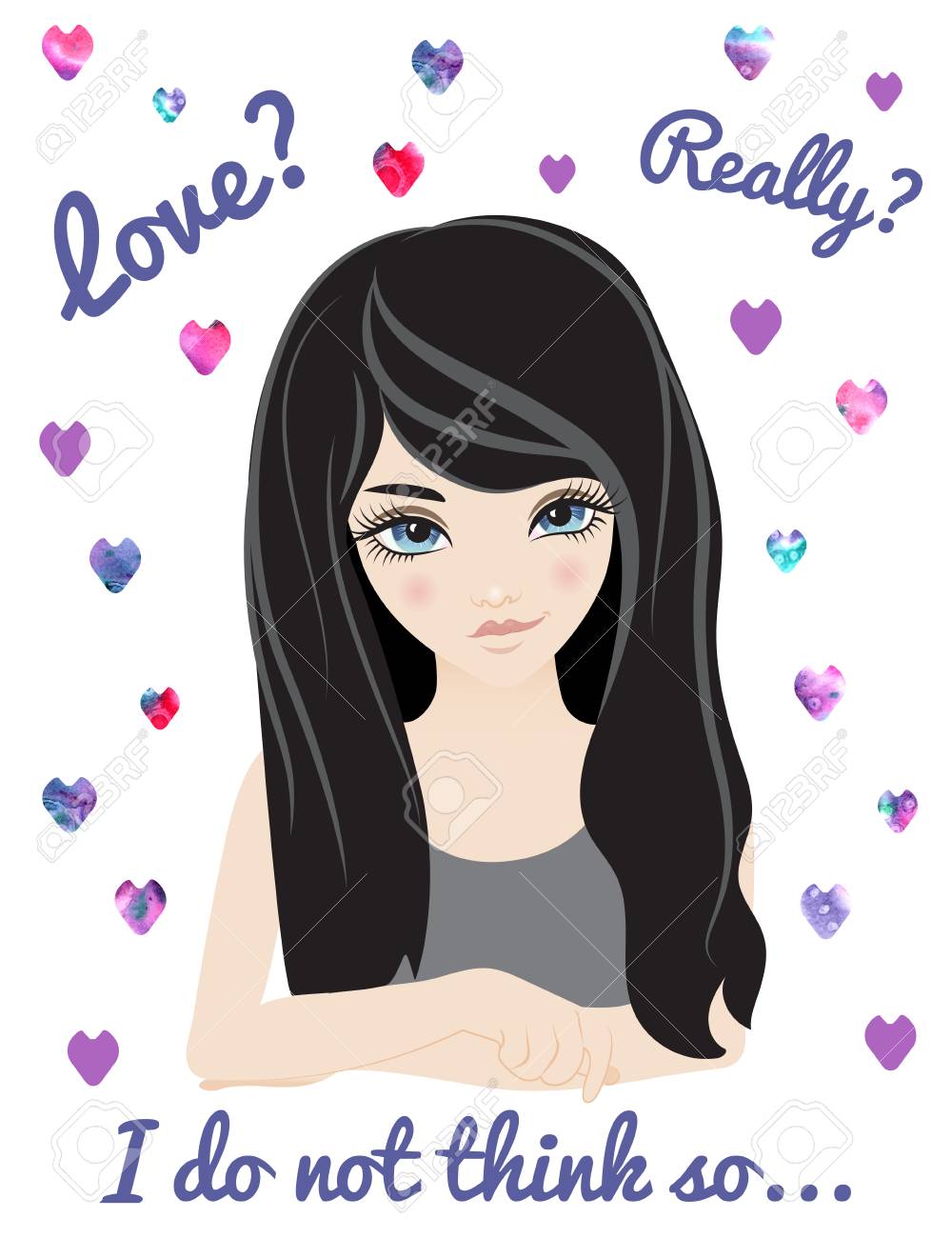 バレンタインの日の愛を探している人 悲しい懐疑的のうれしそうな女の子の感情的なポスターのイラスト素材 ベクタ Image バレンタインの日の愛を探している人 悲しい懐疑的のうれしそうな女の子の感情的なポスターのイラスト素材 ベクタ Image