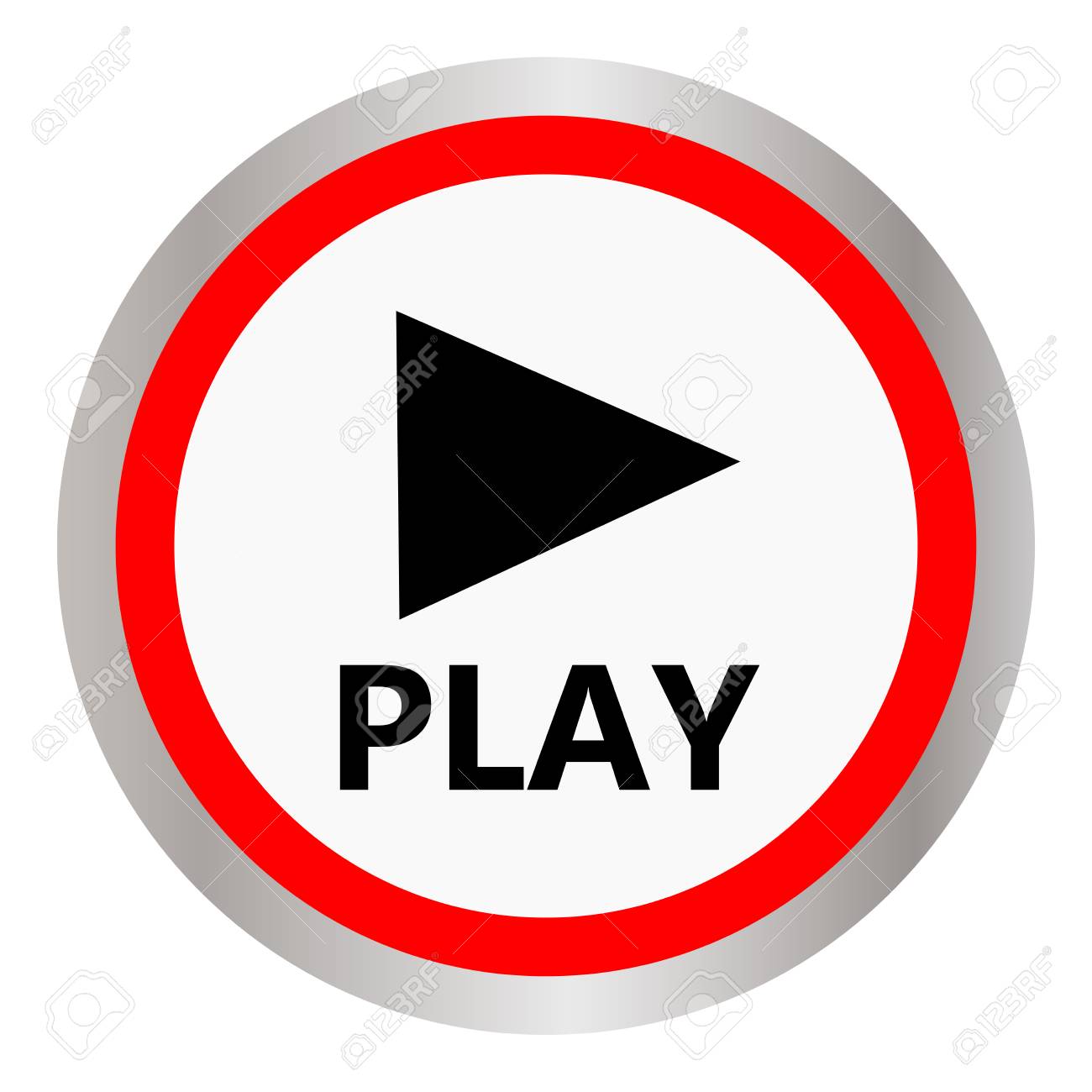 再生ボタン Web アイコン フラットなデザイン のイラスト素材 ベクタ Image