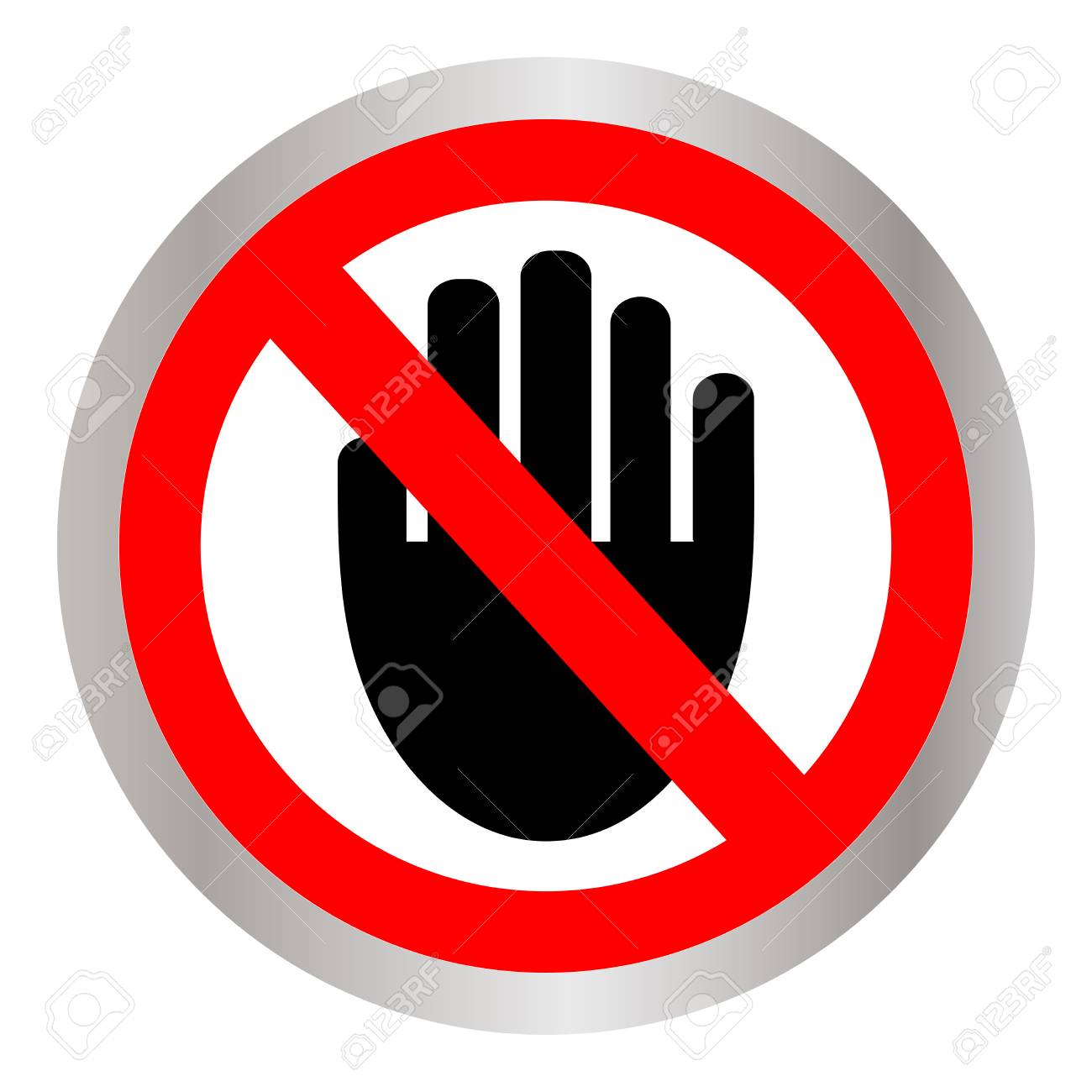 エントリーハンドサインイラストはありません のイラスト素材 ベクタ Image