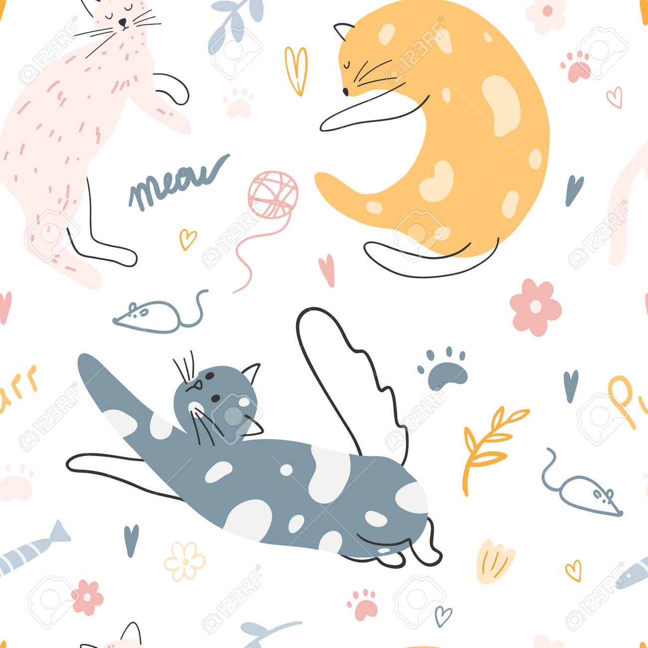 ◇フルムーンとしっぽ◇手描きイラスト