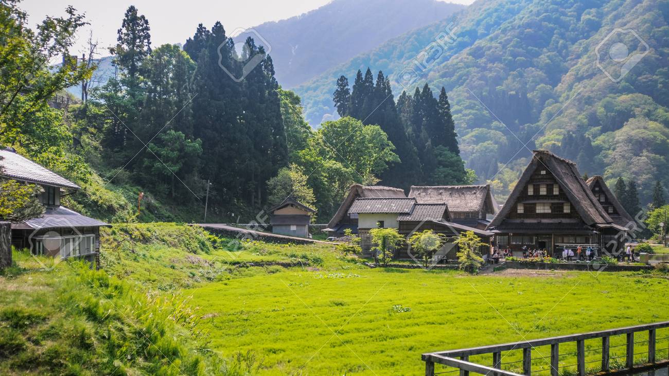 Scenery Of The Old Village In The Middle Of Mountain Stock Photo Picture And Royalty Free Image Image 61054189