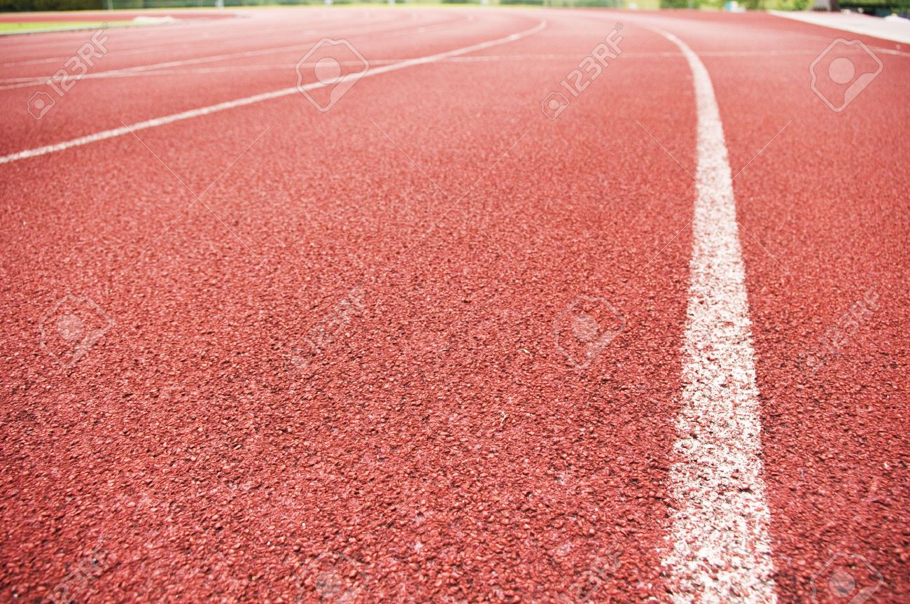 running track for race for concept or background stock photo