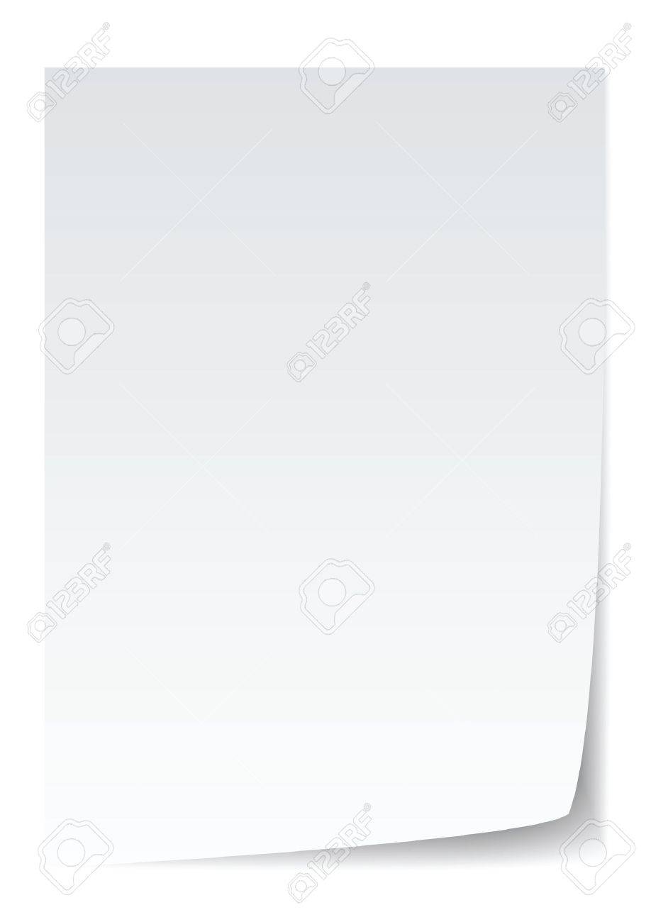 blank paper with page curl, realistic looking. - 8957435 blank paper with page curl, realistic looking. - 8957435