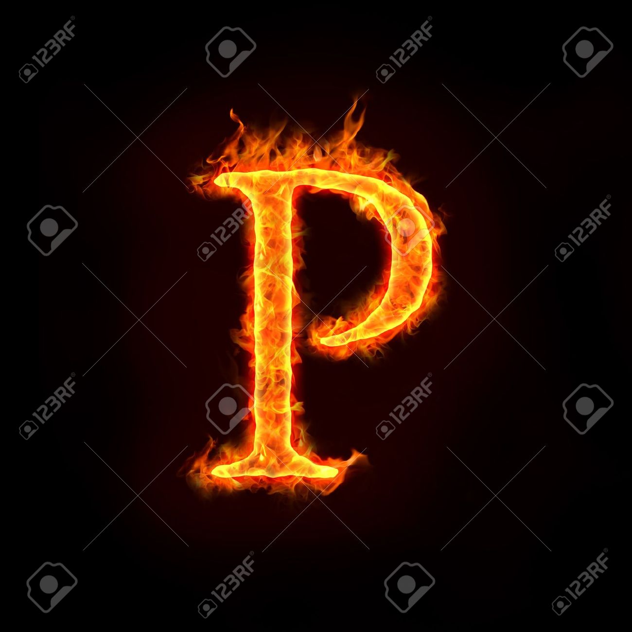 Fire Alphabets In Flame, Letter P Stock Photo, Picture And Royalty ...