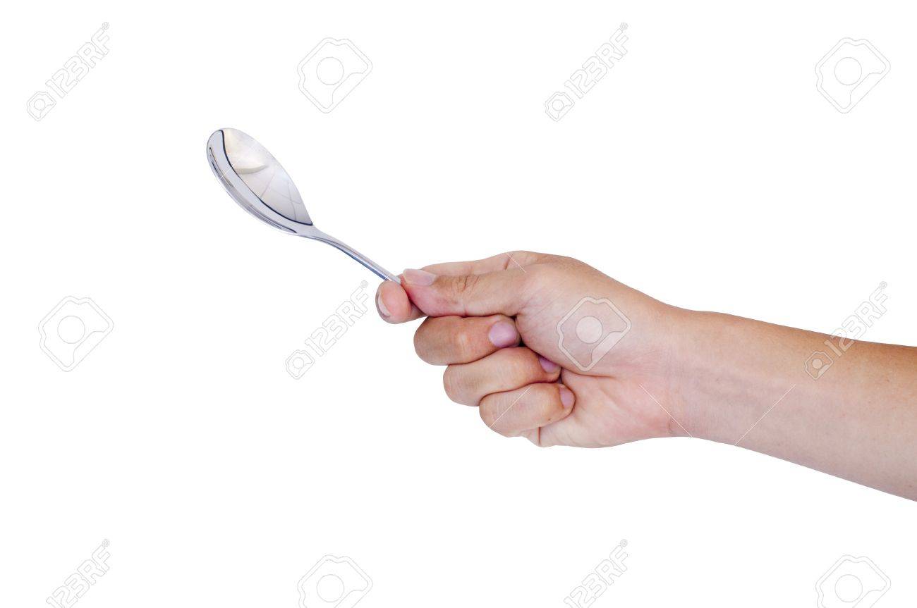 Mann Hand Einen Loffel Isoliert Mit Beschneidungspfad In Jpg Lizenzfreie Fotos Bilder Und Stock Fotografie Image 10882896