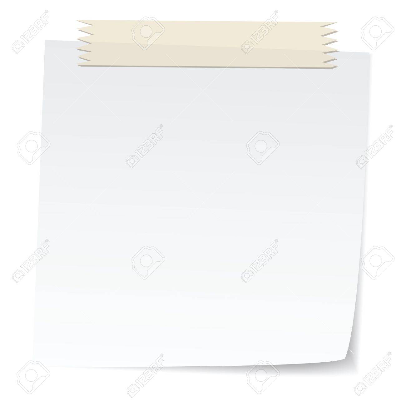 マスキング テープでノート メッセージ マスキング テープは 透過性の効果の重なりを移動する無料することができます のイラスト素材 ベクタ Image