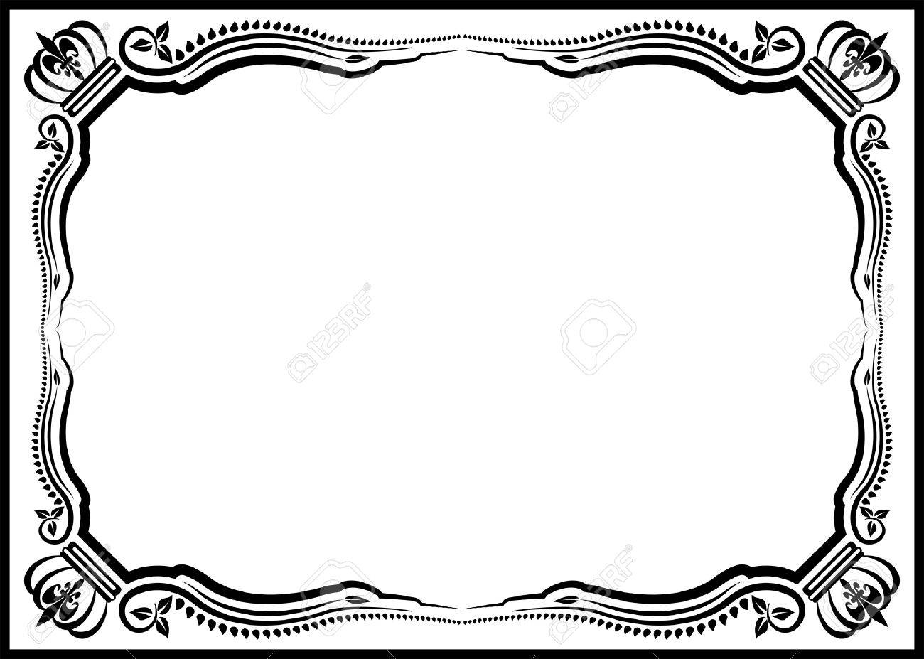 silhouette decorative border vector