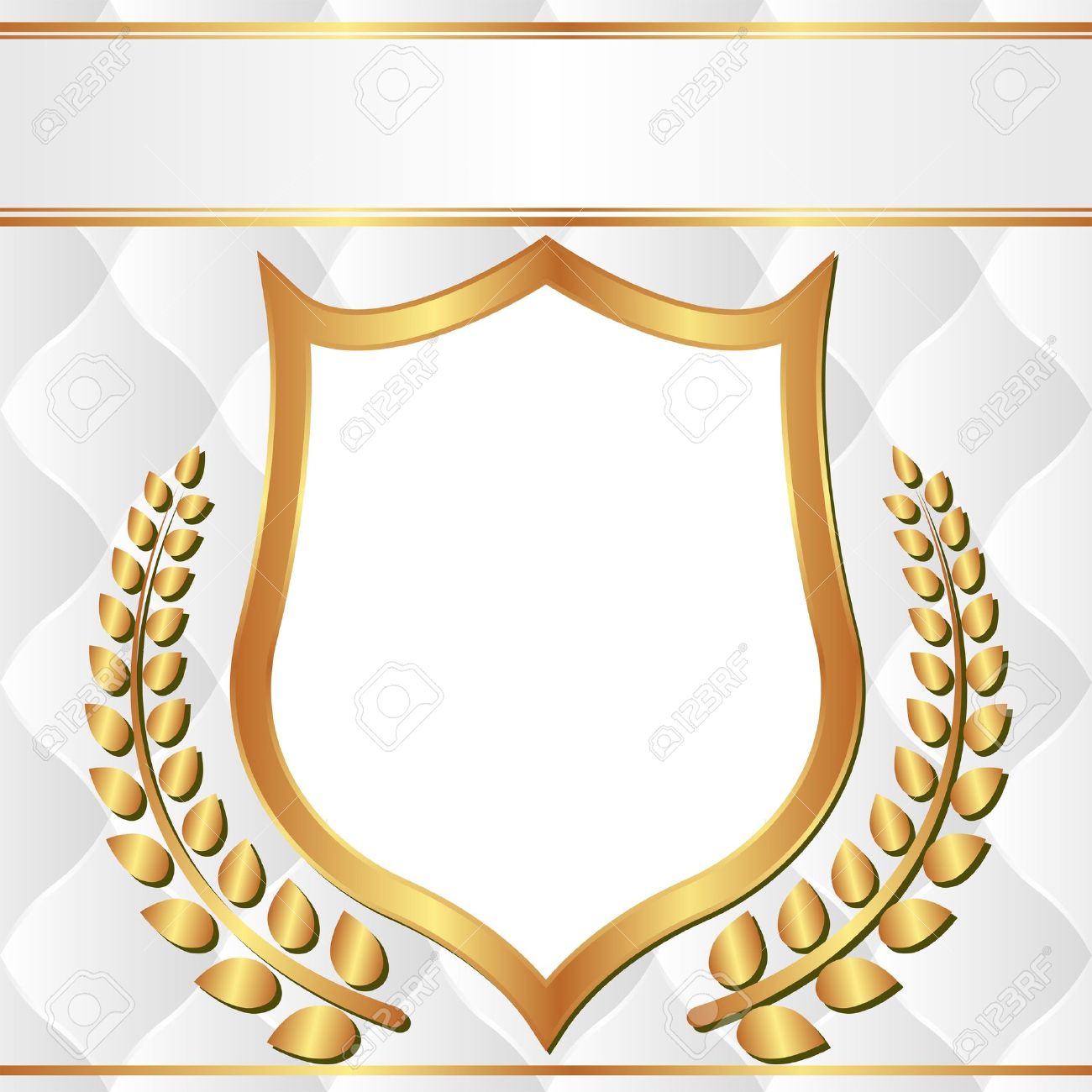 White And Gold Background With Laurel Wreath And Transparent Royalty Free Cliparts Vectors And Stock Illustration Image