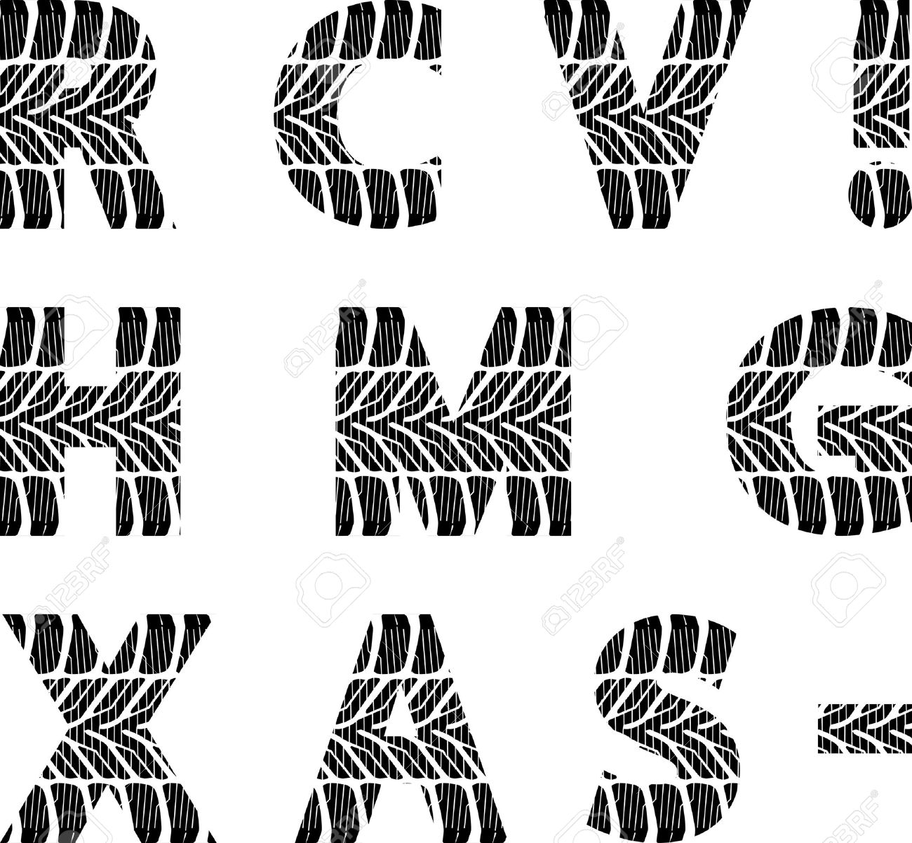 font with tire track royalty free cliparts vectors and stock