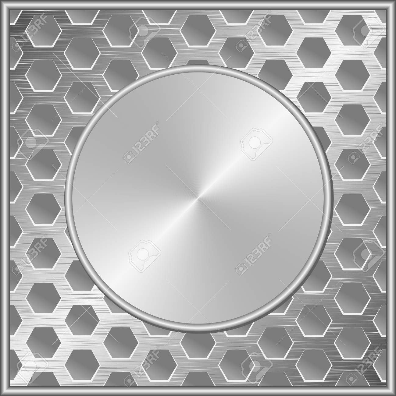 Metal With Round Banner Royalty Free Cliparts Vectors And Stock Illustration Image