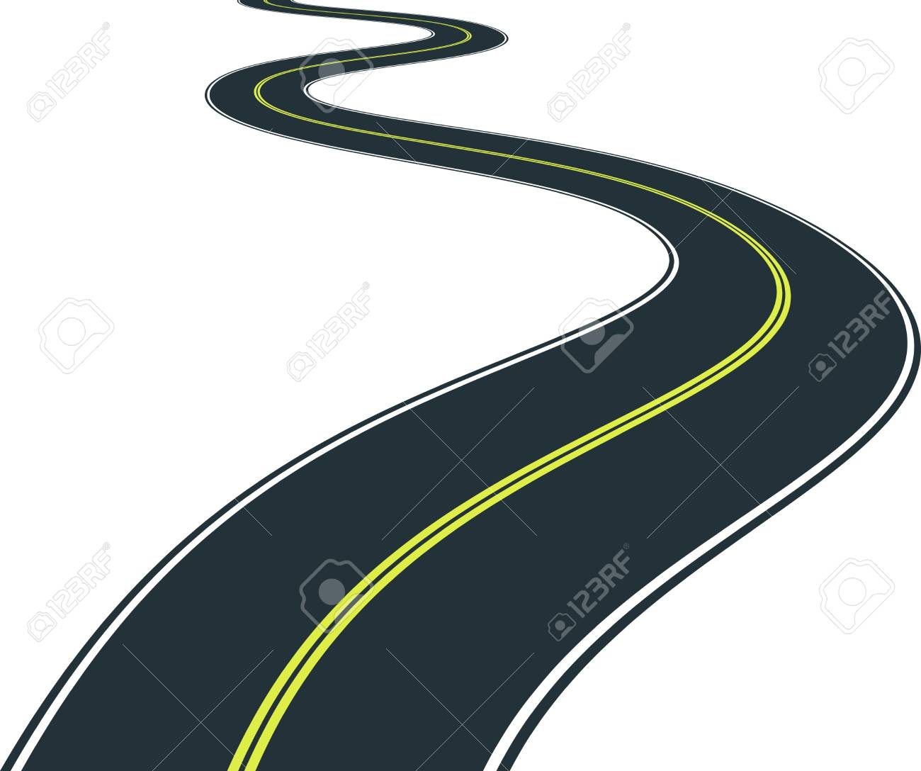 曲線道路のクリップ アート イラストのイラスト素材 ベクタ Image 曲線道路のクリップ アート イラストのイラスト素材 ベクタ Image
