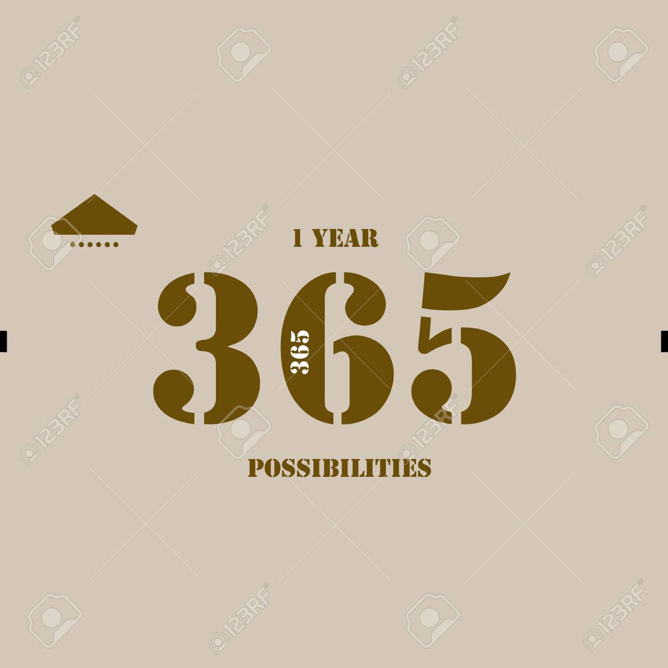 1 Year 365 Possibilities Inspiration Motivational Quotes Stock Photo Picture And Royalty Free Image Image