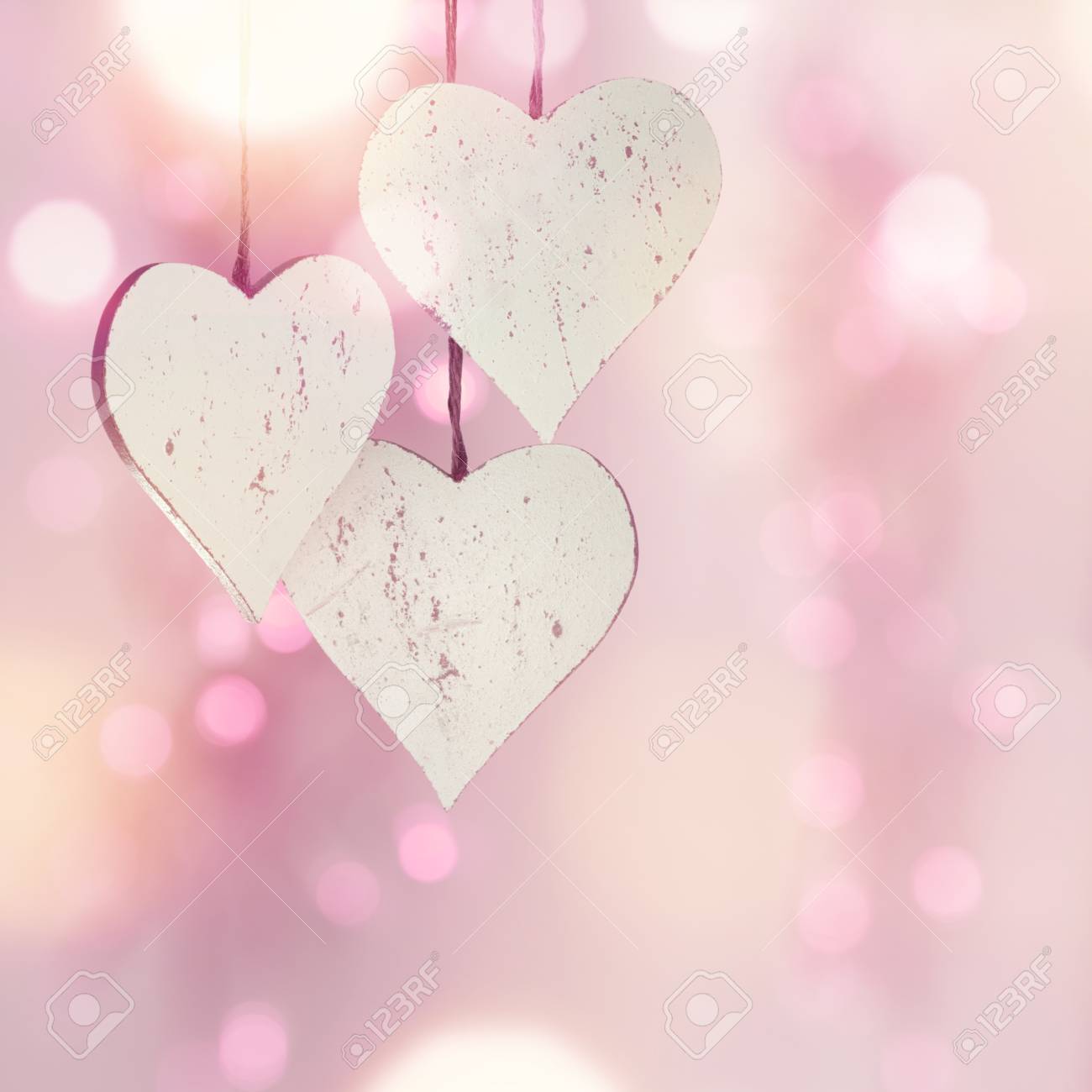 Love Heart In Front Of A Pink Background With Bokeh For Valentines Day Or  Mothers Day Stock Photo, Picture and Royalty Free Image. Image 70807020., image size:1300x1300