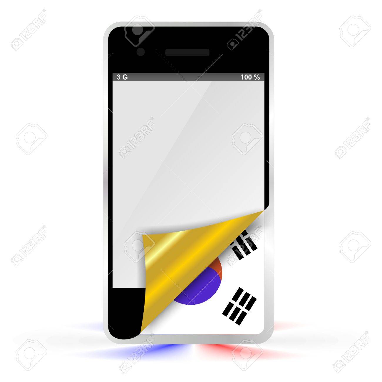 スマート携帯電話や携帯電話 ローカル コンテンツの韓国 の写真素材 画像素材 Image