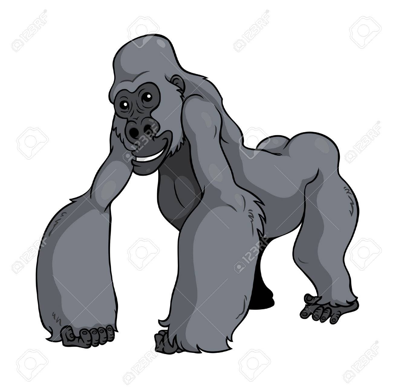 面白いゴリラ漫画 のイラスト素材 ベクタ Image