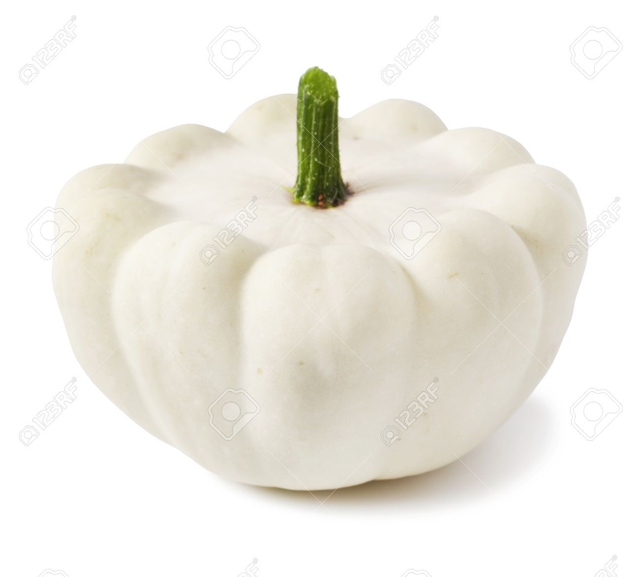 Patisson Squash Isolated On White Background Stock Photo Picture