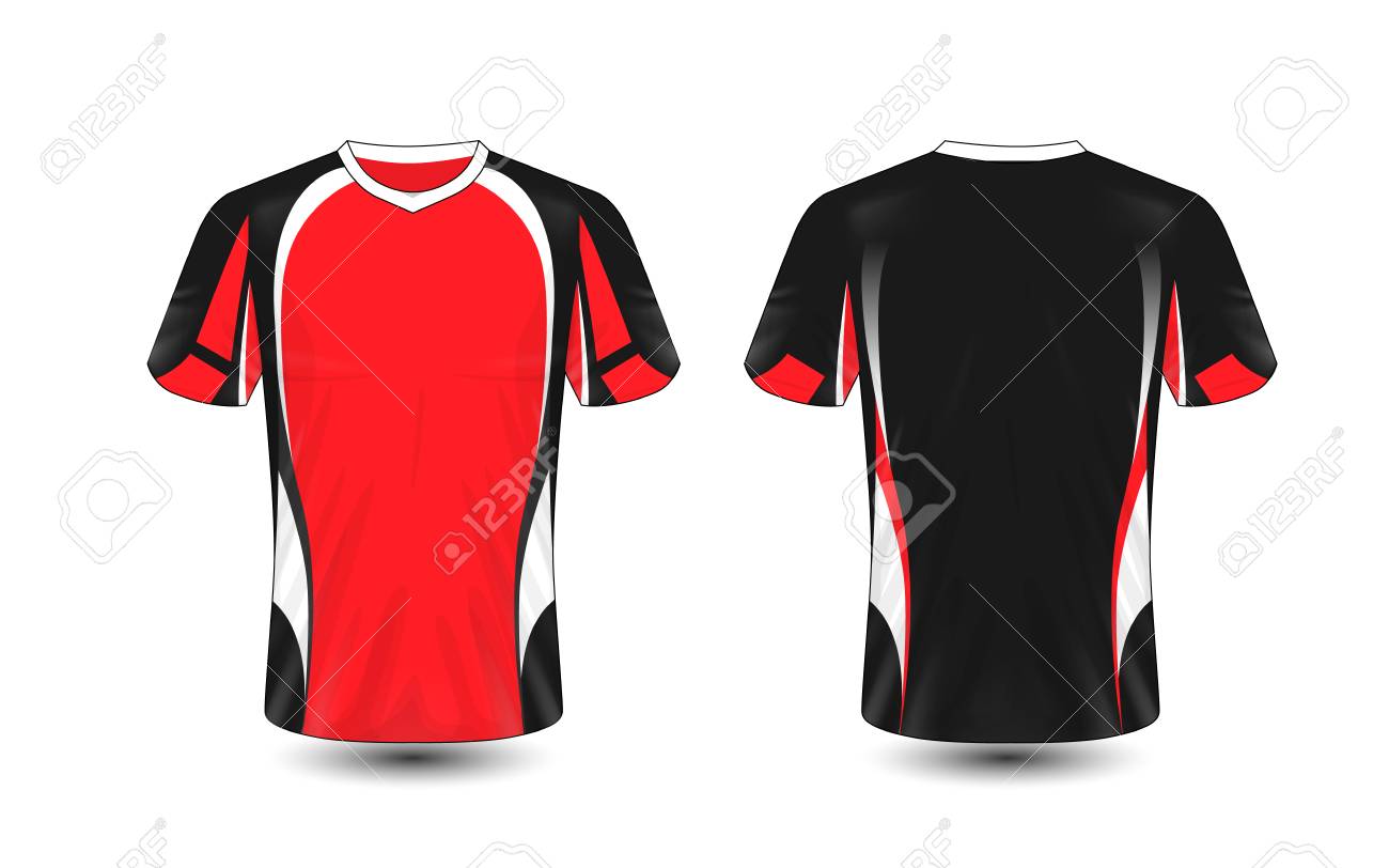 shirt red black