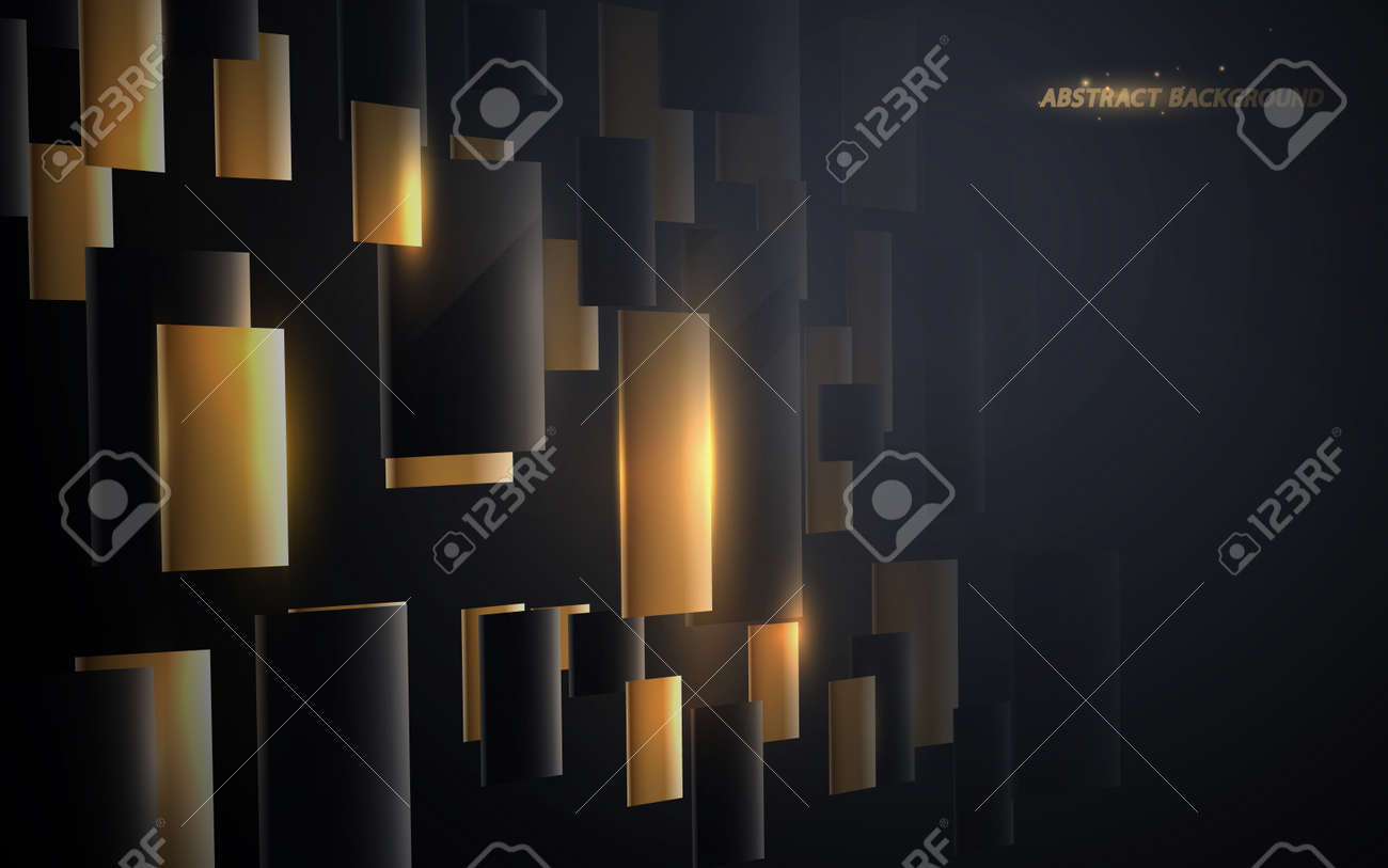 Abstract gold and black geometric luxury and futuristic technology concept background. Vector illustration - 170004135 Abstract gold and black geometric luxury and futuristic technology concept background. Vector illustration - 170004135