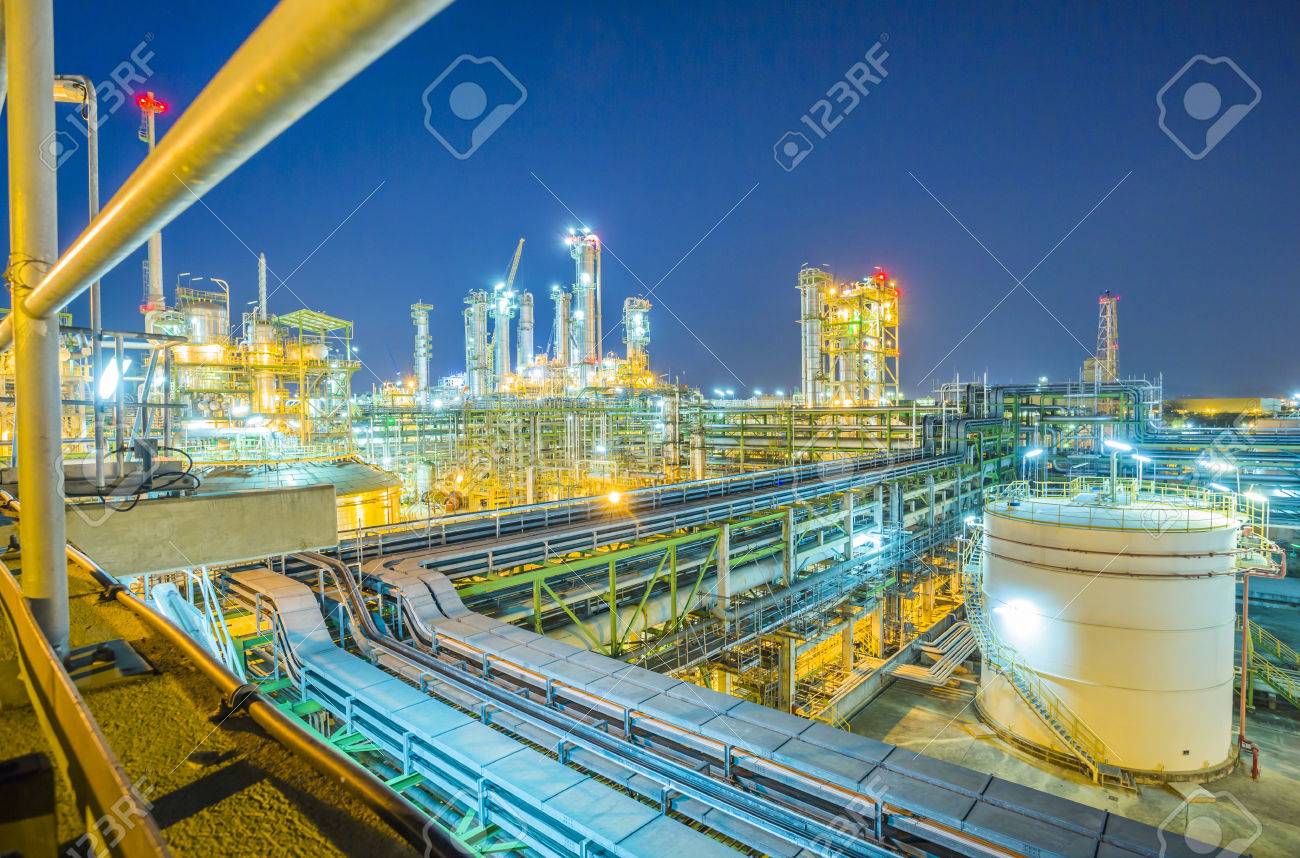 Beautiful refinery plant on evening twilight time - 41948363 Beautiful refinery plant on evening twilight time - 41948363