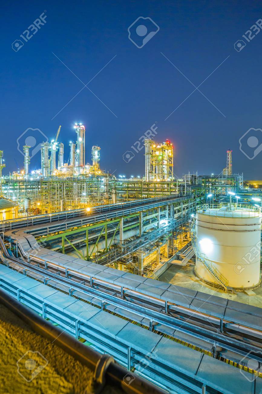 Beautiful refinery plant on evening twilight time - 41949780 Beautiful refinery plant on evening twilight time - 41949780