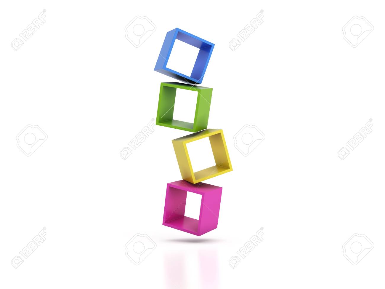 square template layout for business 3d rendering image stock photo