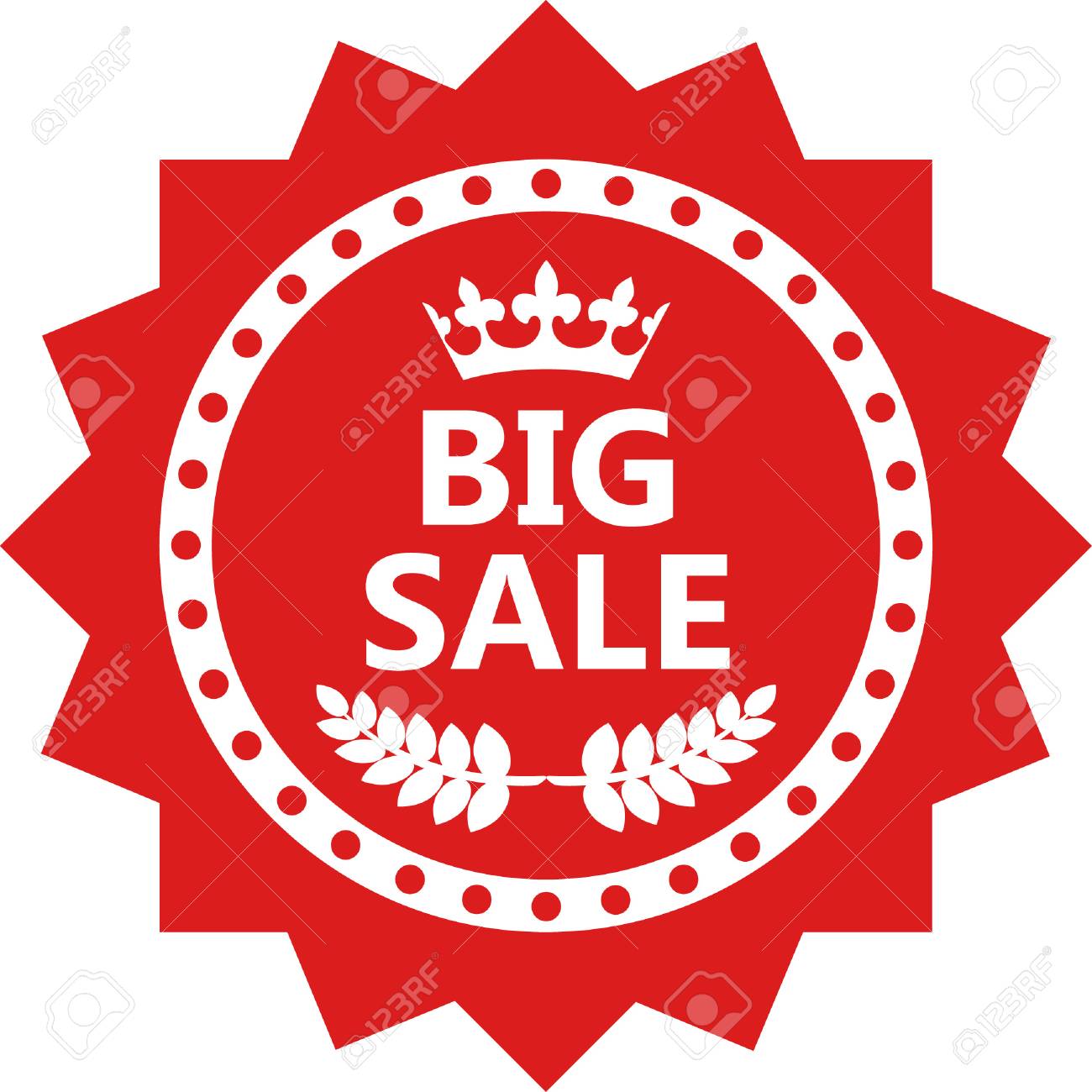 ビッグセール赤ラベルアイコン のイラスト素材 ベクタ Image