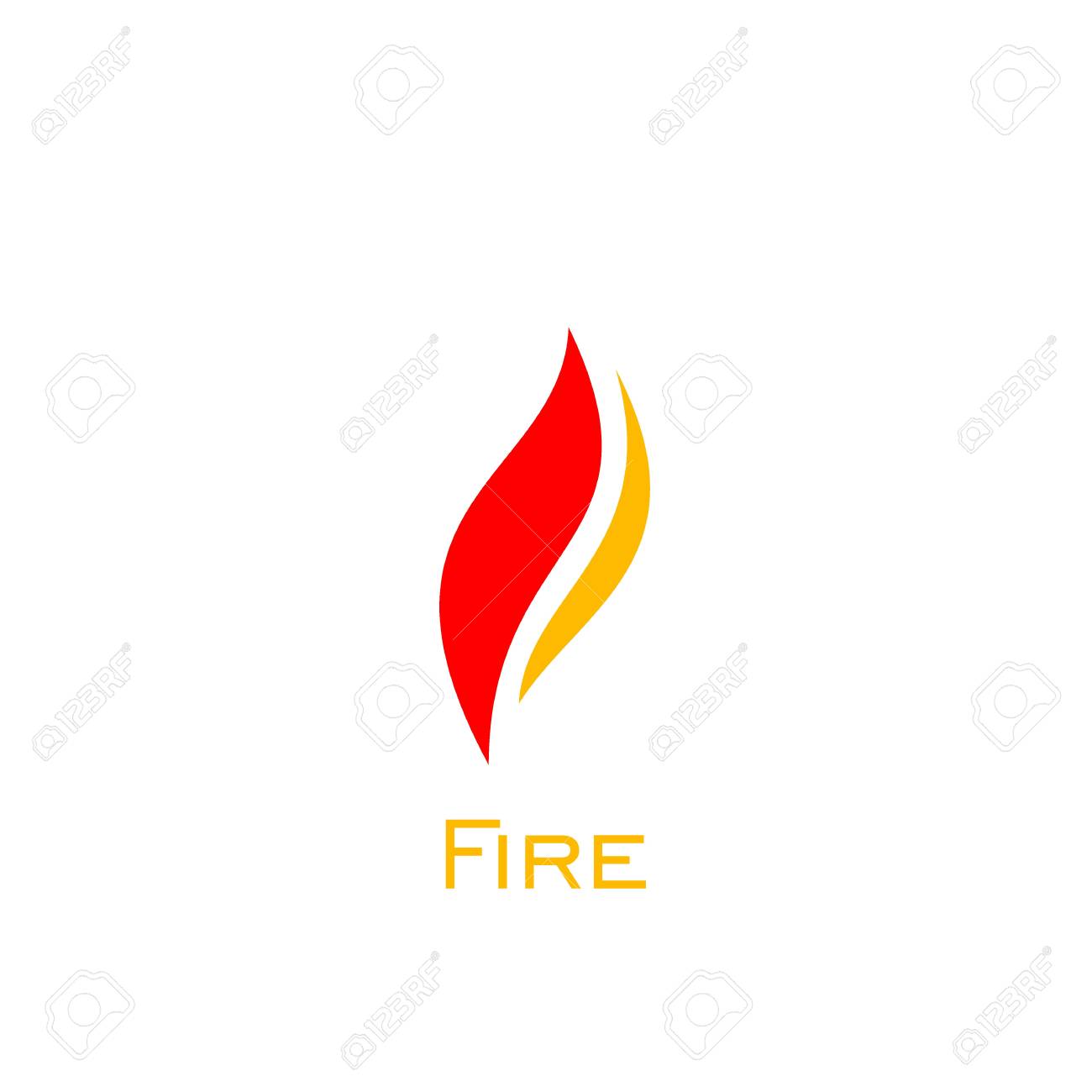 Fire Logo Design Simple Flame Logo Royalty Free Cliparts