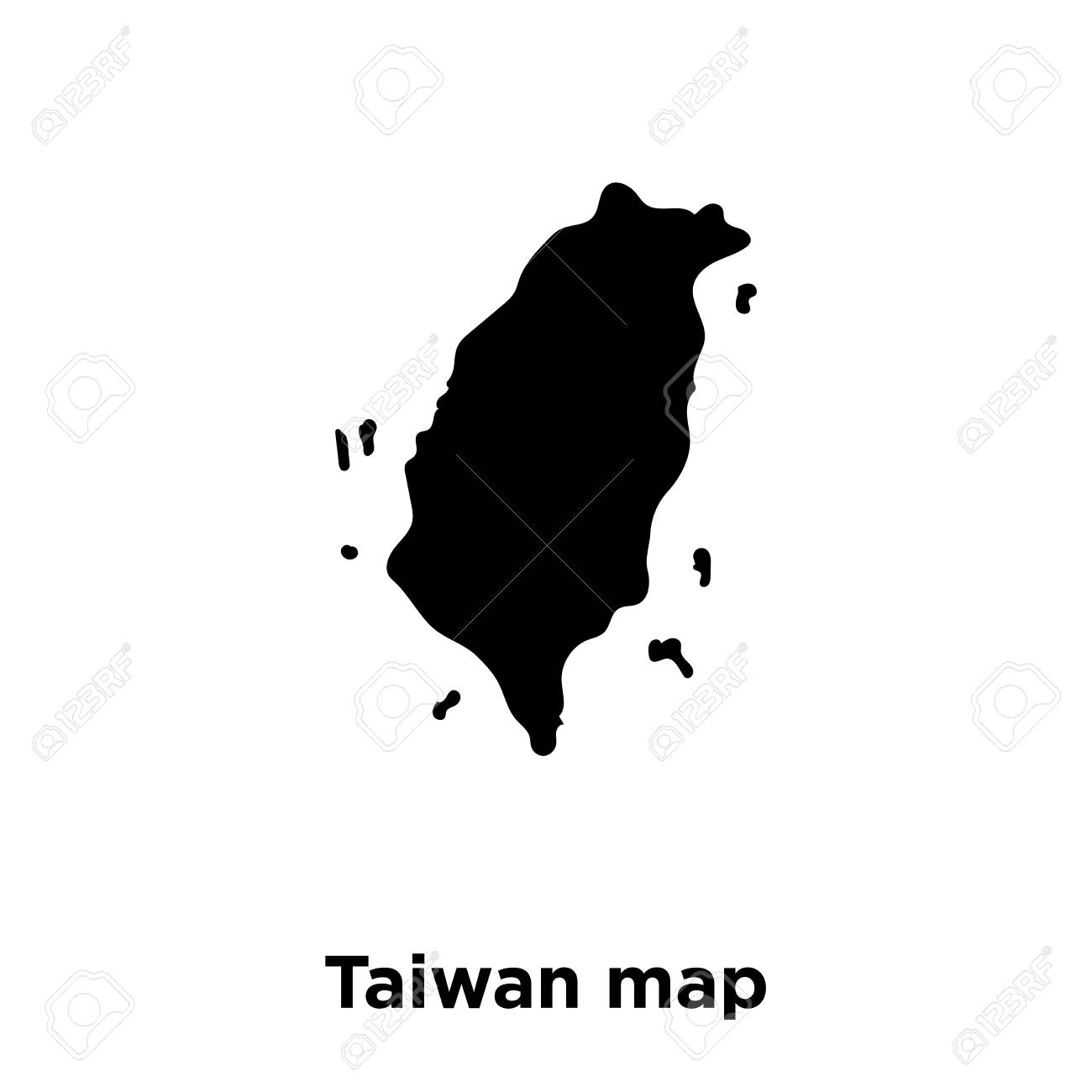 Taiwan Map Icon Vector Isolated On White Background Logo Concept Of Taiwan Map Sign On Transparent Background Filled Black Symbol Royalty Free Cliparts Vectors And Stock Illustration Image 112282003