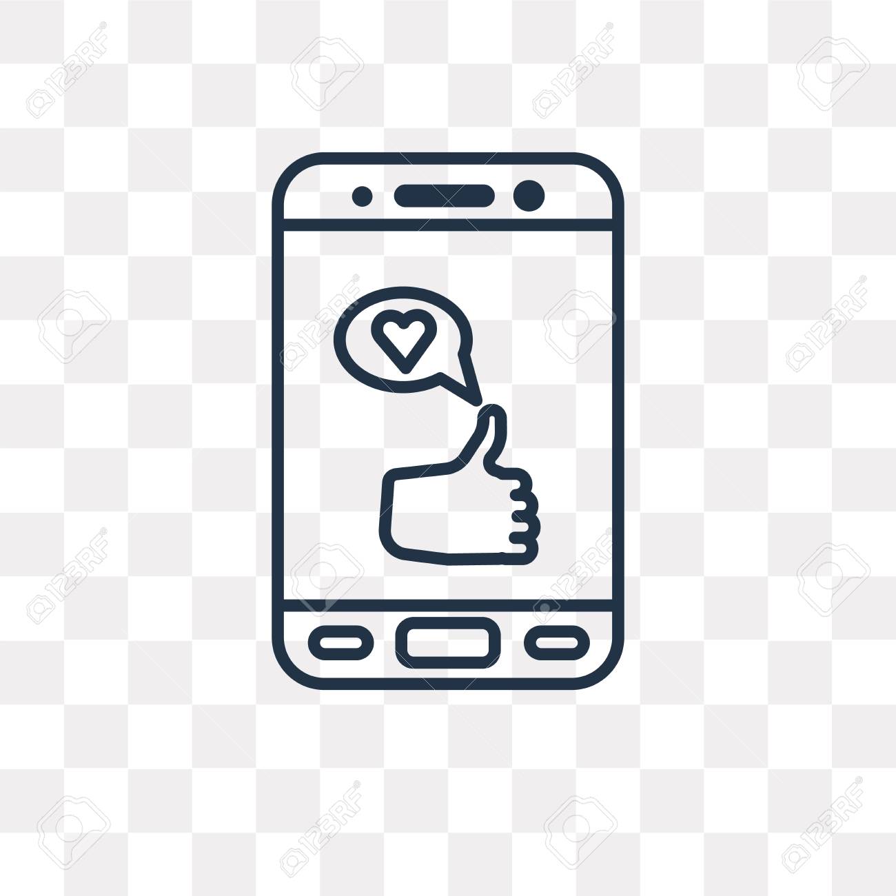 Social Media Vector Outline Icon Isolated On Transparent Background High Quality Linear Social Media Transparency Concept Can Be Used Web And Mobile Royalty Free Cliparts Vectors And Stock Illustration Image
