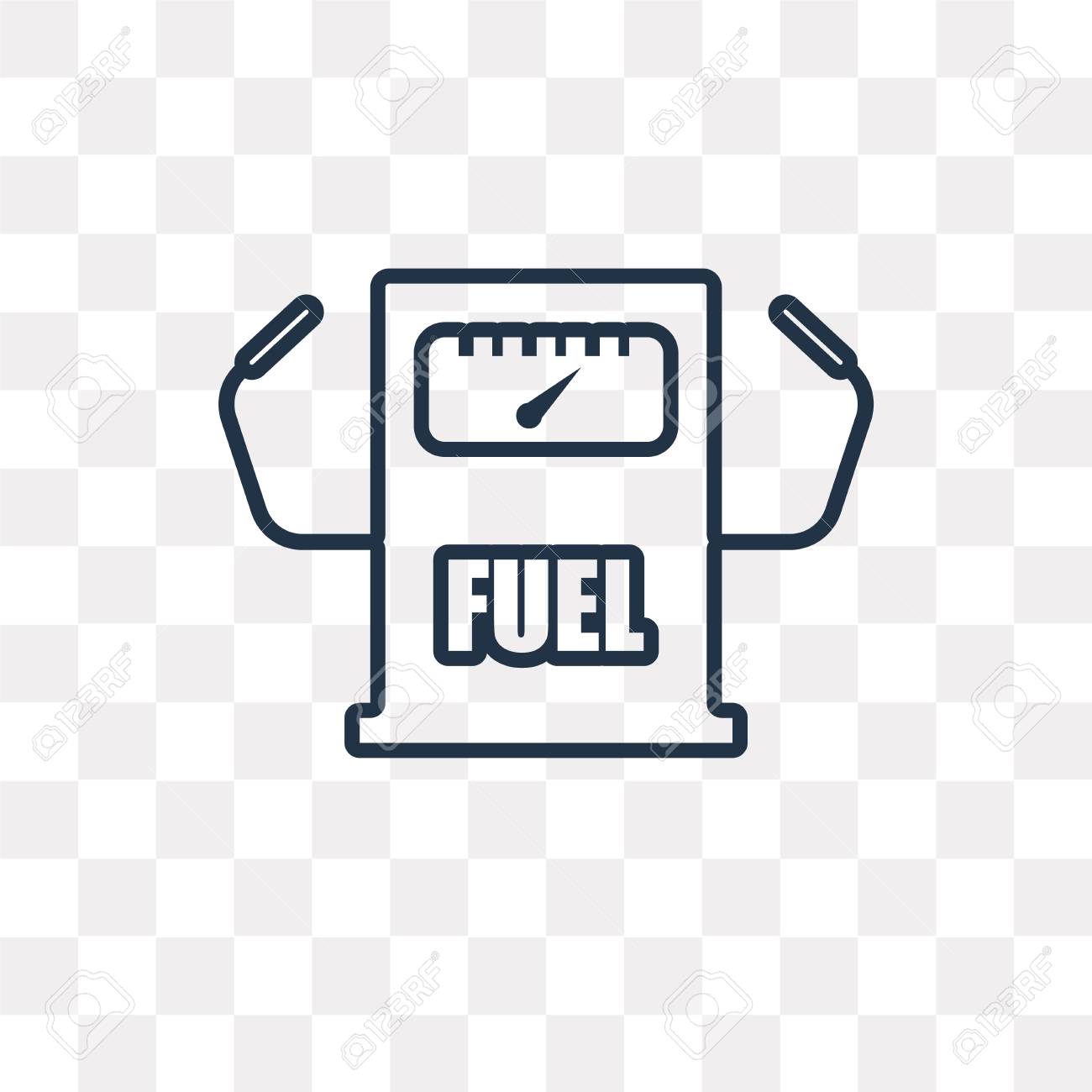 fuel counter vector outline