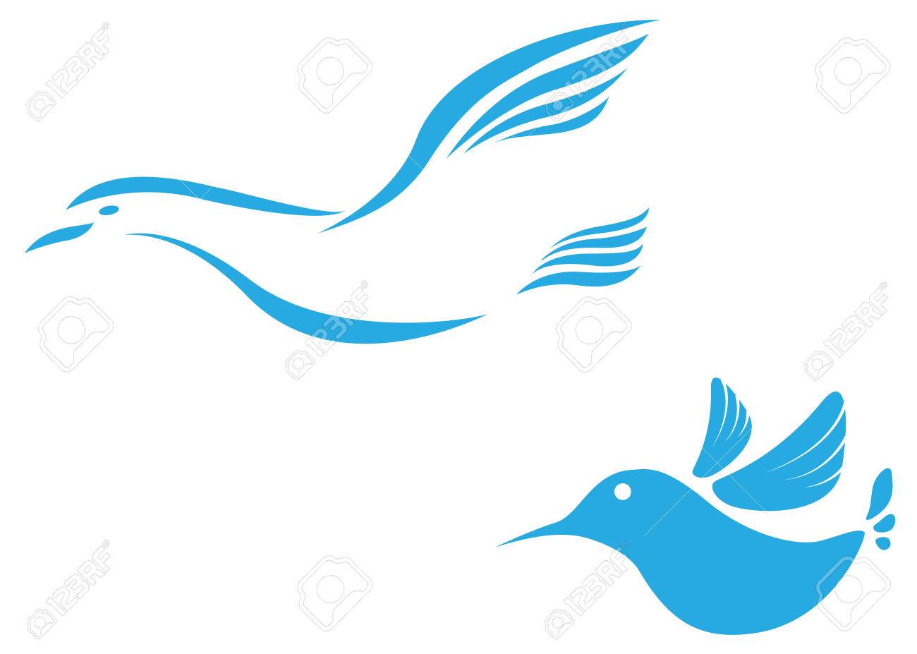 Illustration De Vol Oiseau Abstrait Icône