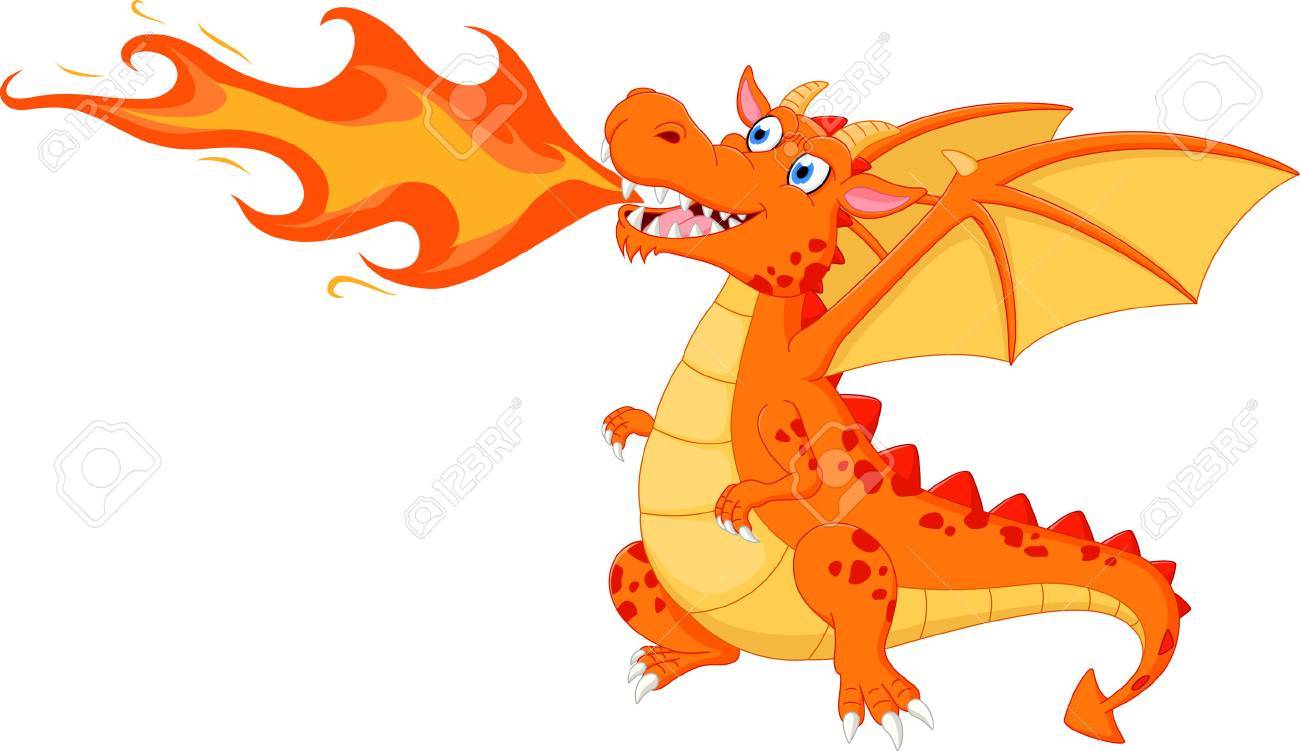 Illustration Fire Dragon Drache