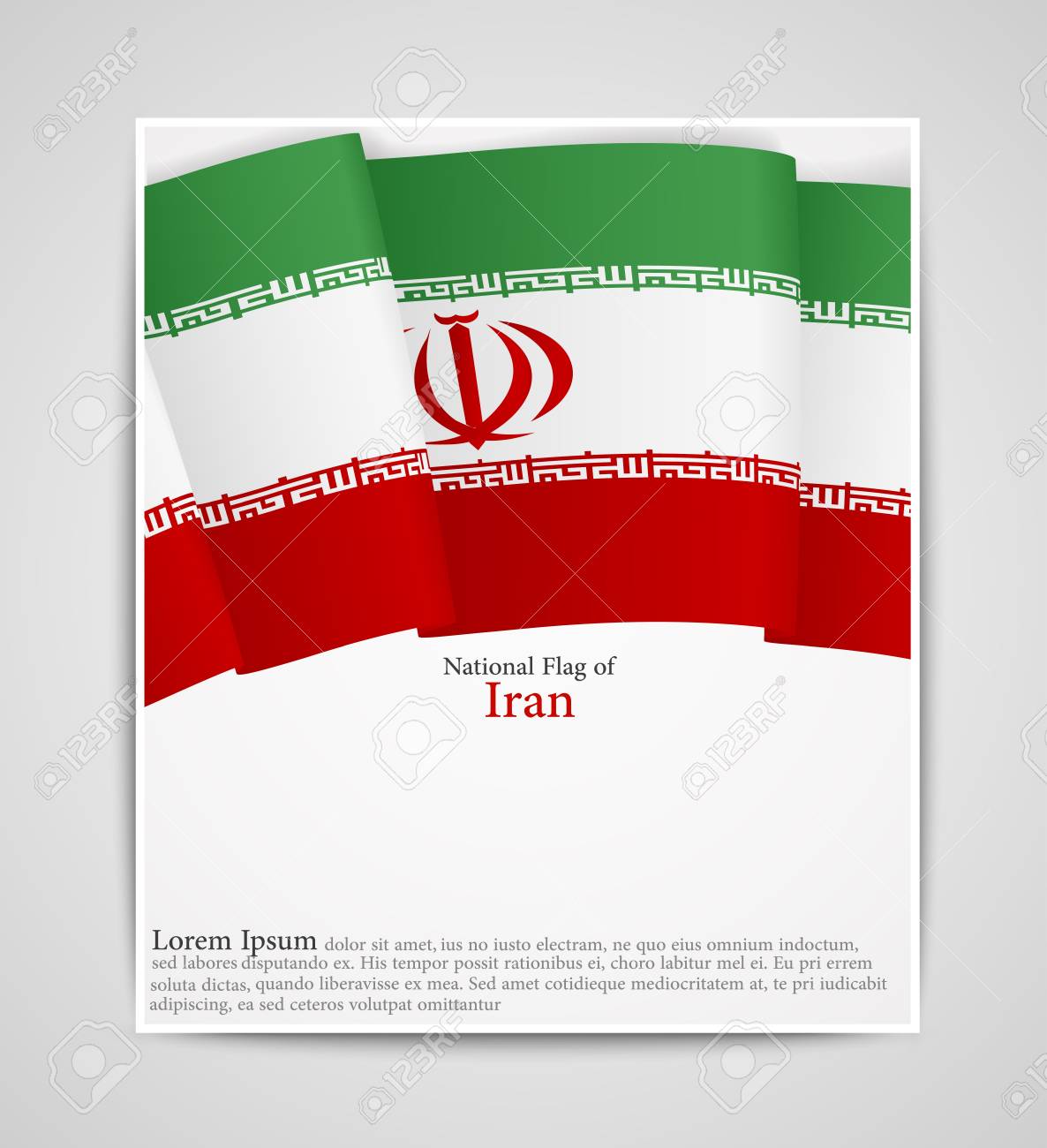 national flag brochure of iran royalty free cliparts vectors and flag flyer