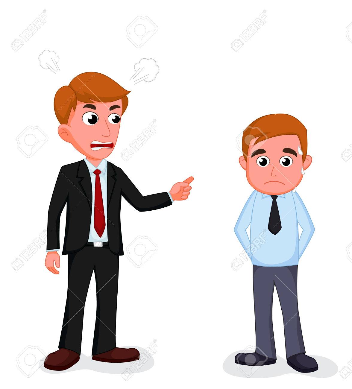 Angry Boss Cartoon Royalty Free SVG, Cliparts, Vectors, And Stock  Illustration. Image 61054951.