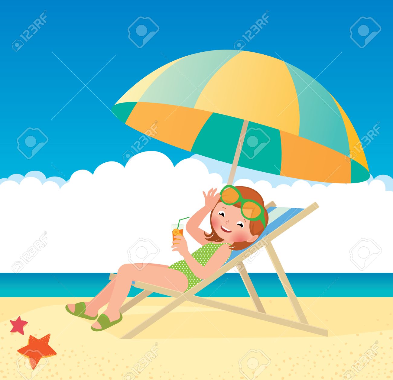Liegestuhl Am Strand Clipart sdatec.com