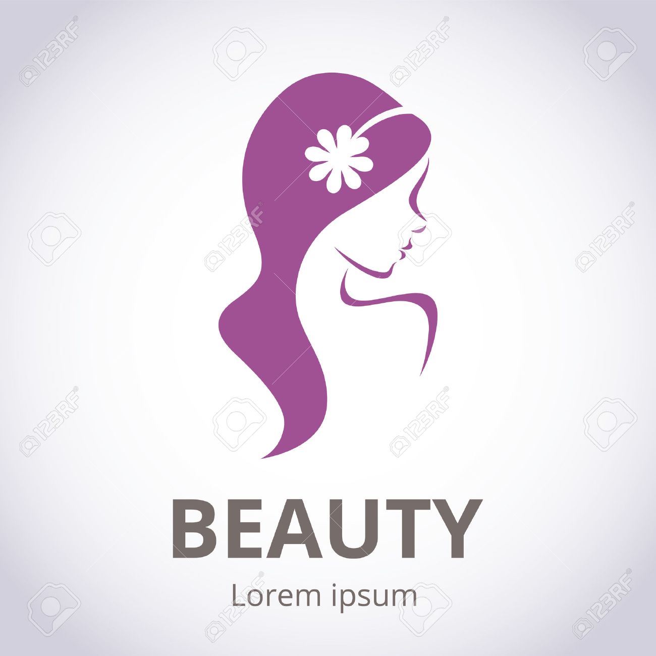 Abstract logo for beauty salon stylized profile of a young beautiful woman - 46569215 Abstract logo for beauty salon stylized profile of a young beautiful woman - 46569215