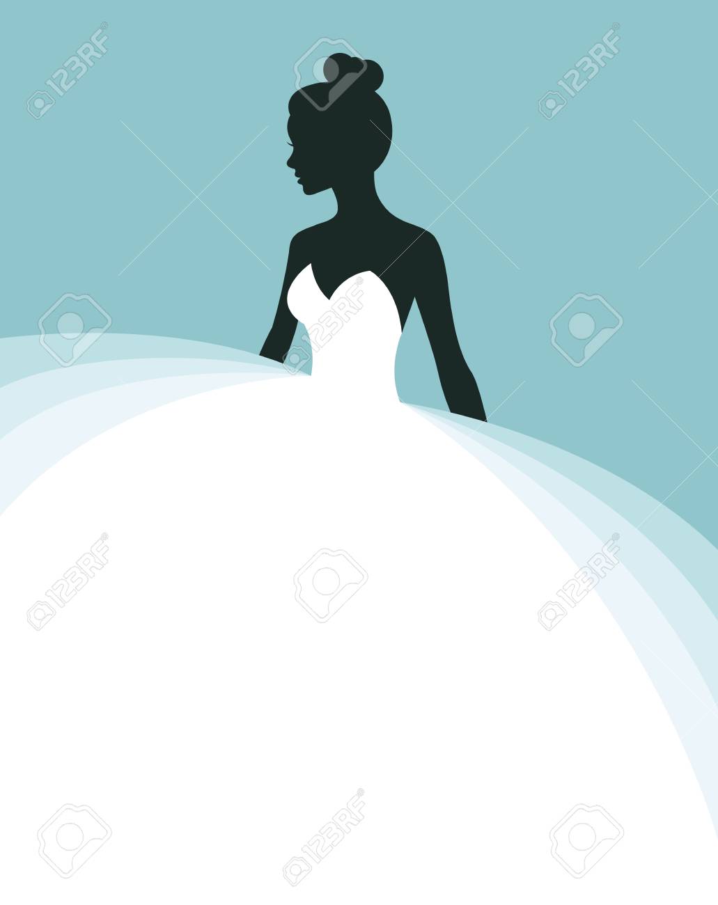 beautiful woman in a wedding dress invitation or flyer template wedding dress template