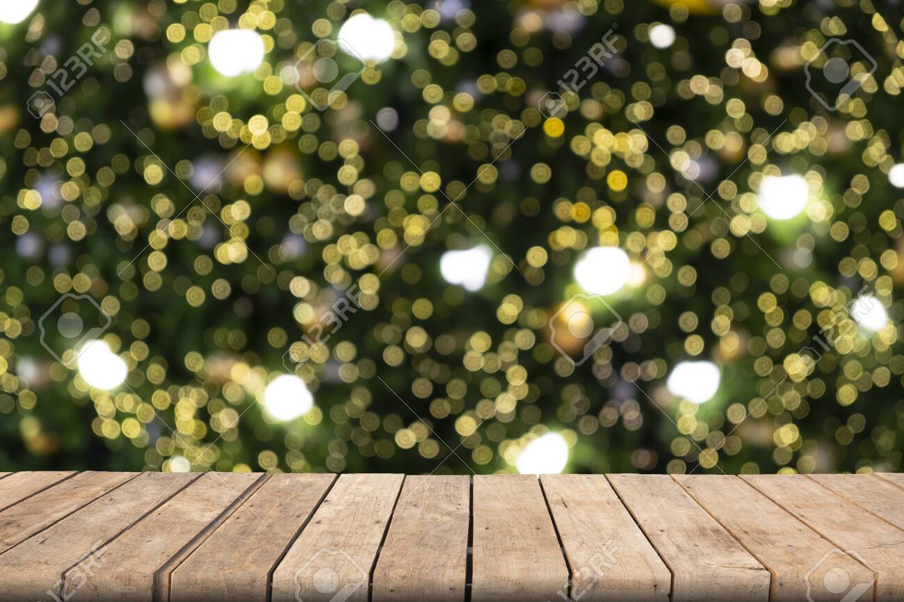 Wooden table on front blurred colorful bokeh background, abstract, used for presentation and template, banner website - 122663042 Wooden table on front blurred colorful bokeh background, abstract, used for presentation and template, banner website - 122663042