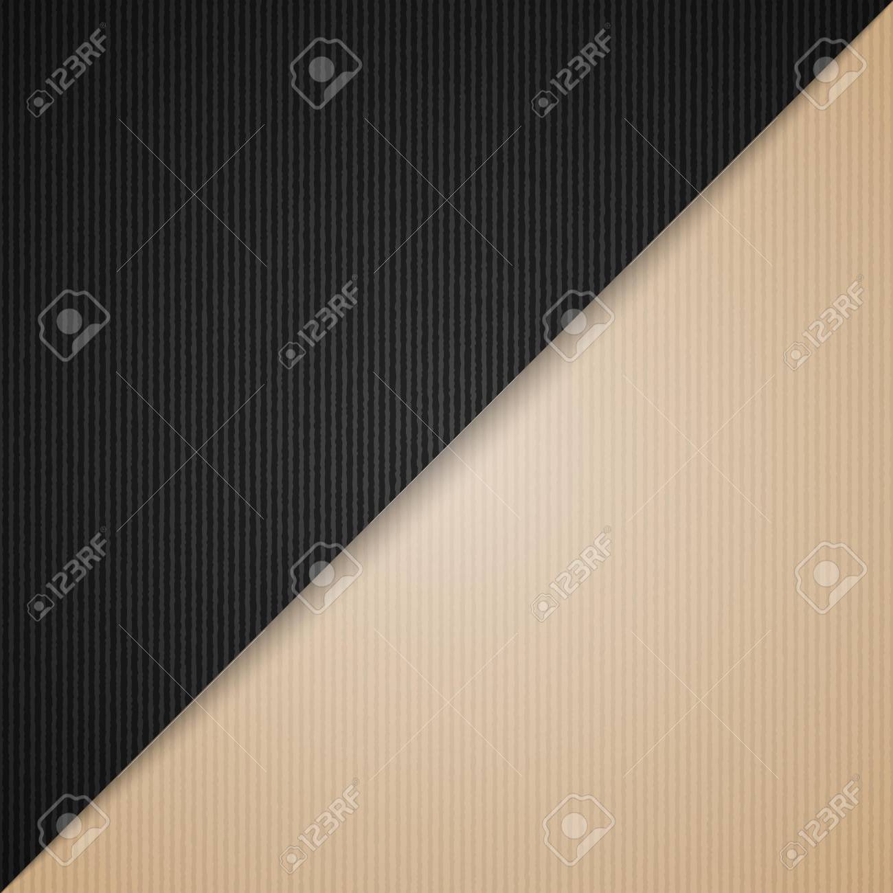 empty corrugated brown and black cardboard background vector