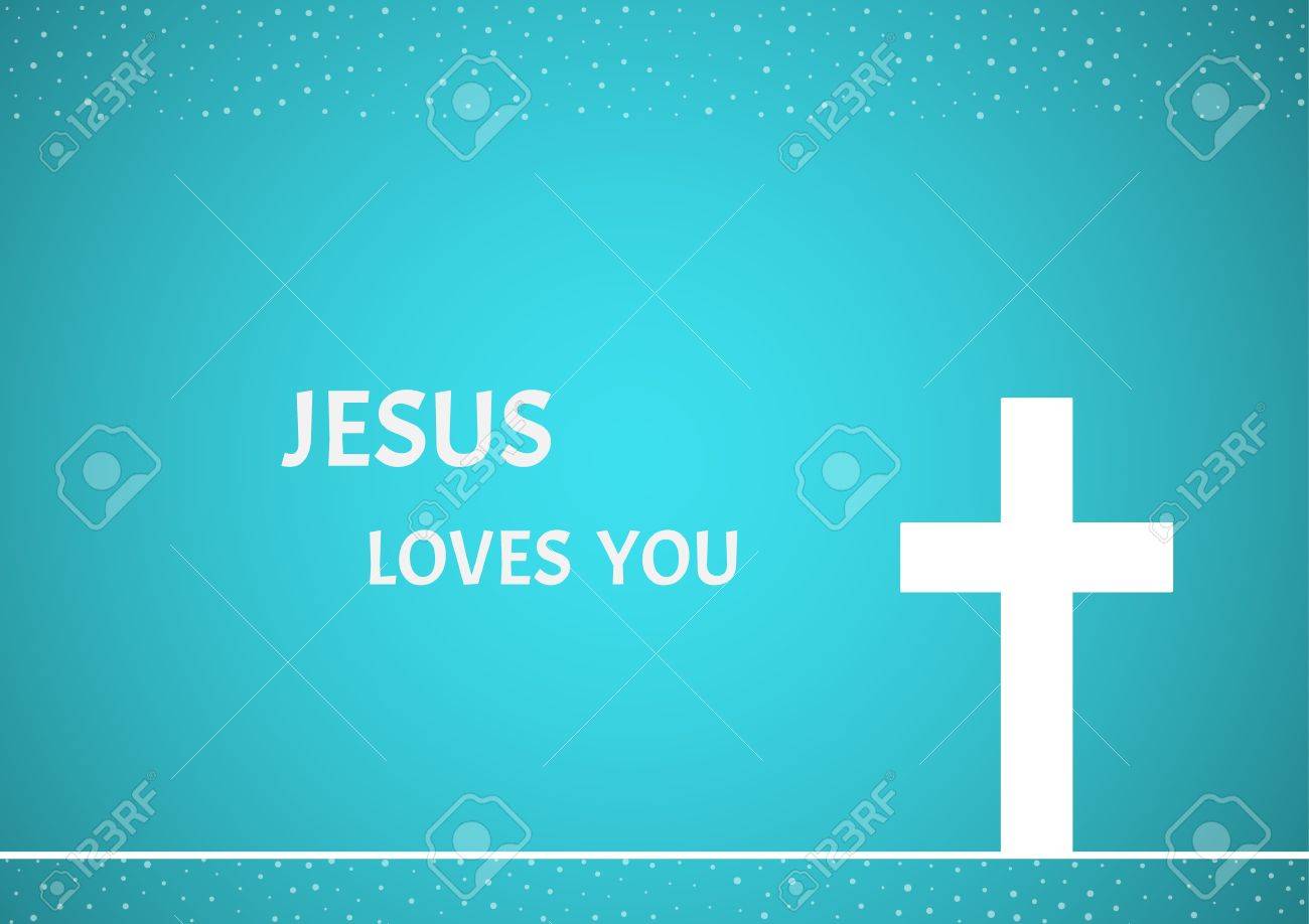 White Christian Cross On Blue Background As A Symbol Of Jesus Royalty Free Cliparts Vectors And Stock Illustration Image 63872962