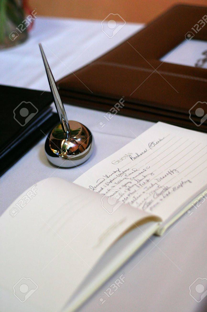 guest signing book at wedding reception stock photo picture and guest signing book for wedding