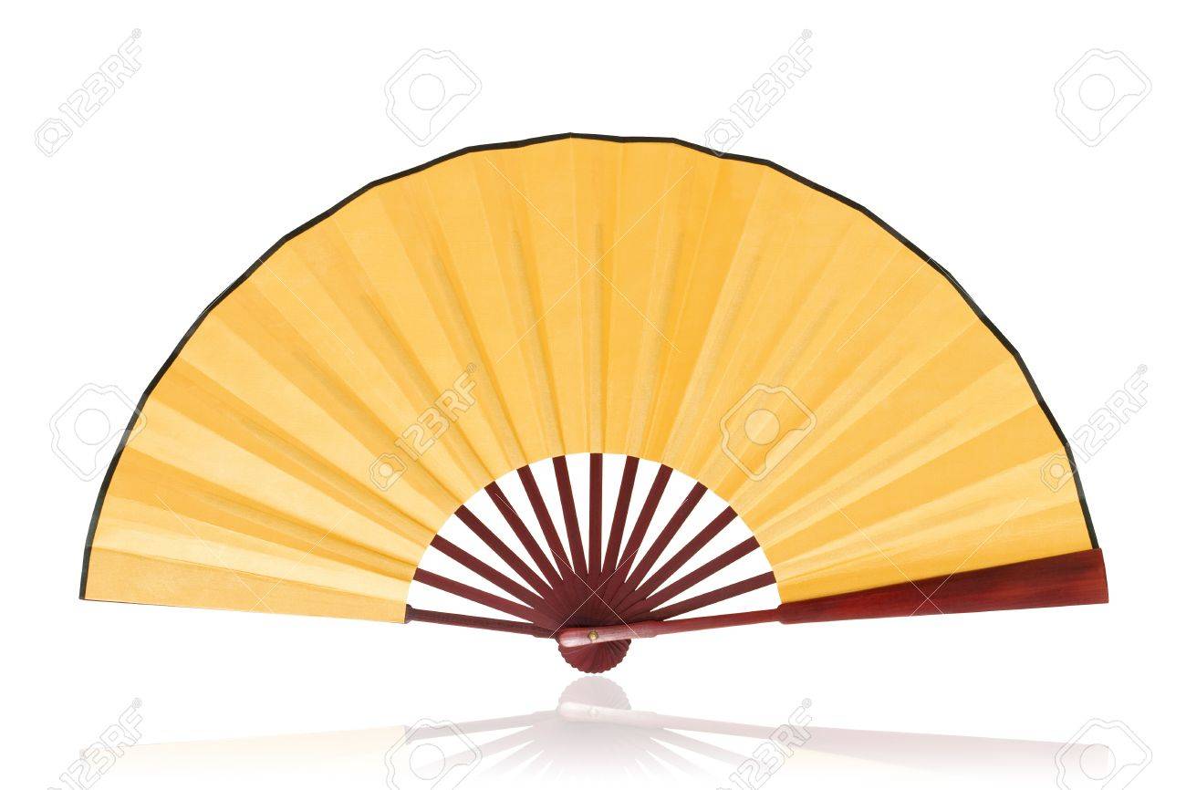 chinese fan clipping path stock photo picture and royalty free