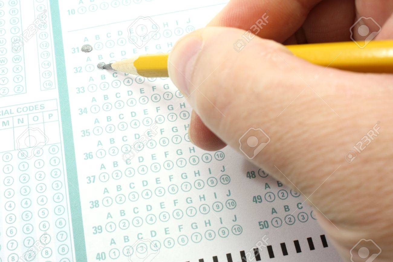 bubble answer sheet