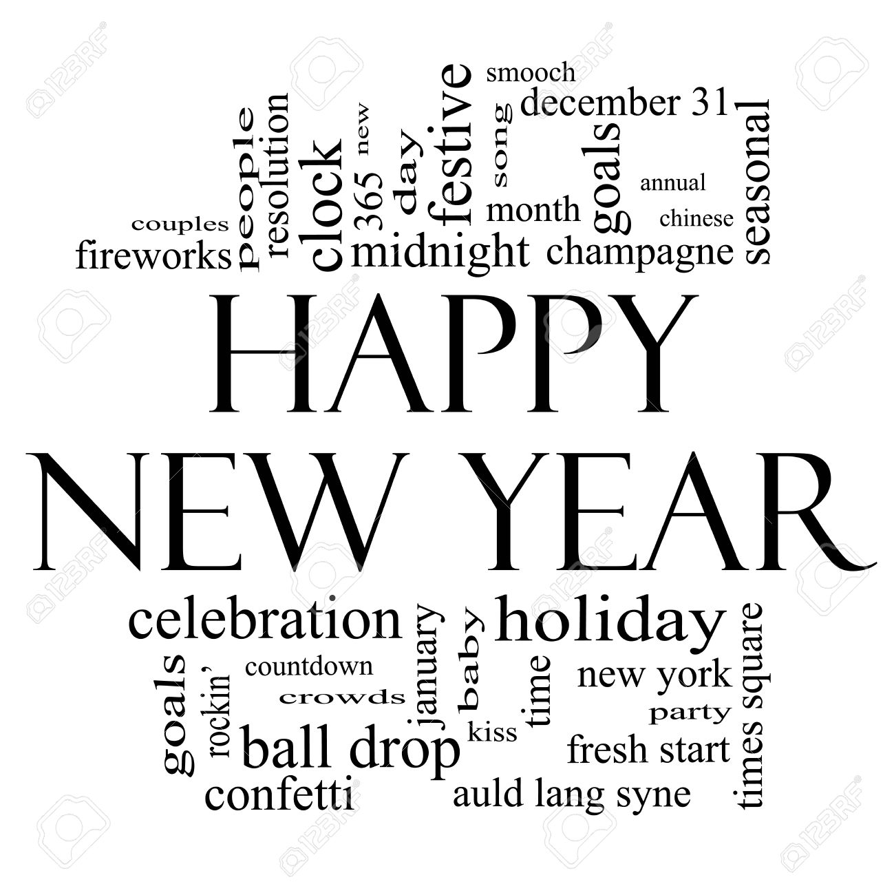 new years word