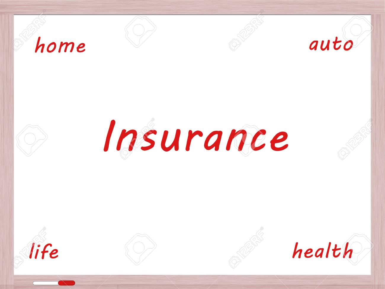 Insurance Dry Erase Board Concept With Auto Life Health And Home Written In Red Stock Photo Picture And Royalty Free Image Image 17801528
