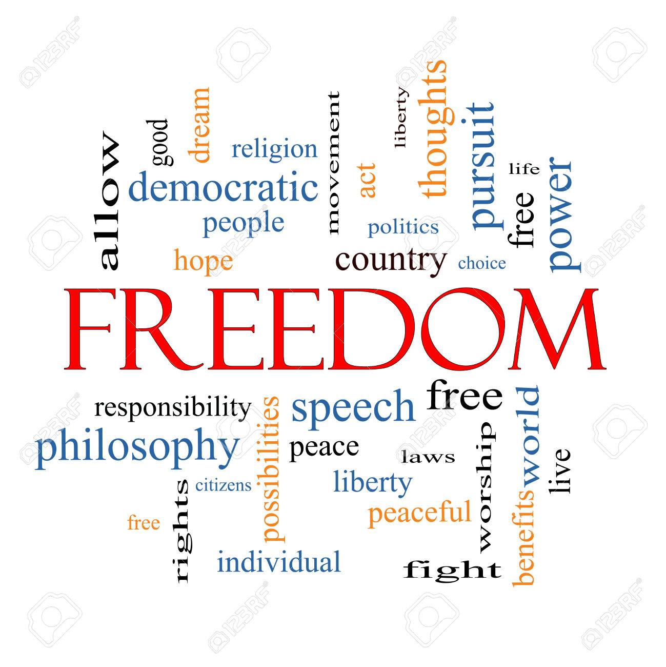 無料 フリー 生活などの偉大な用語自由単語雲概念希望 平和と詳細 の写真素材 画像素材 Image