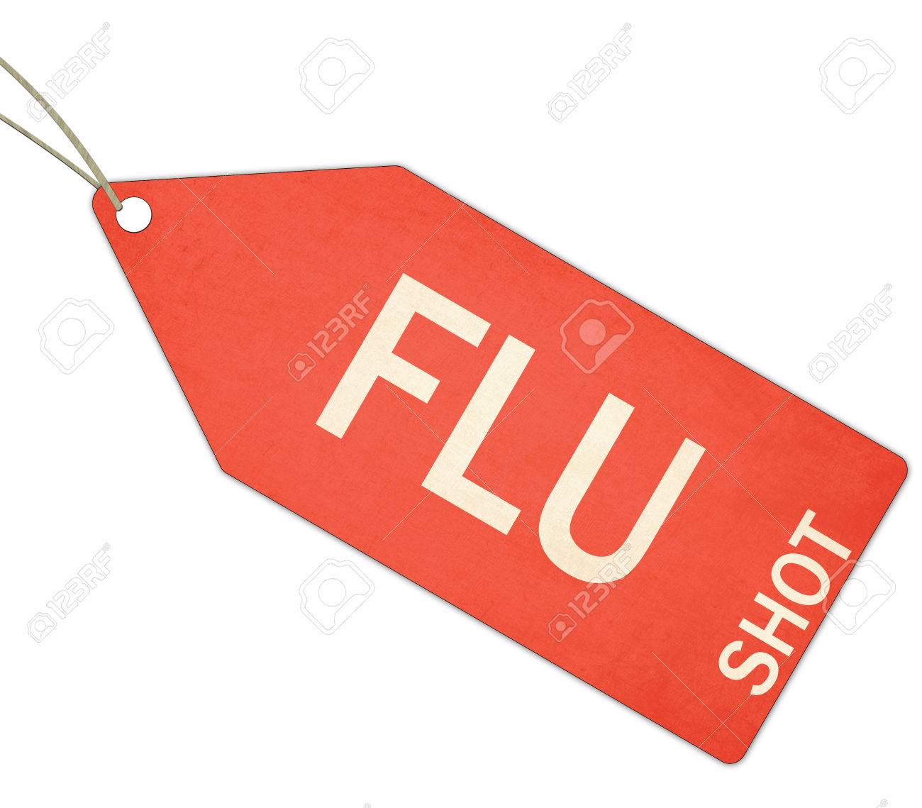 red flu shot tag