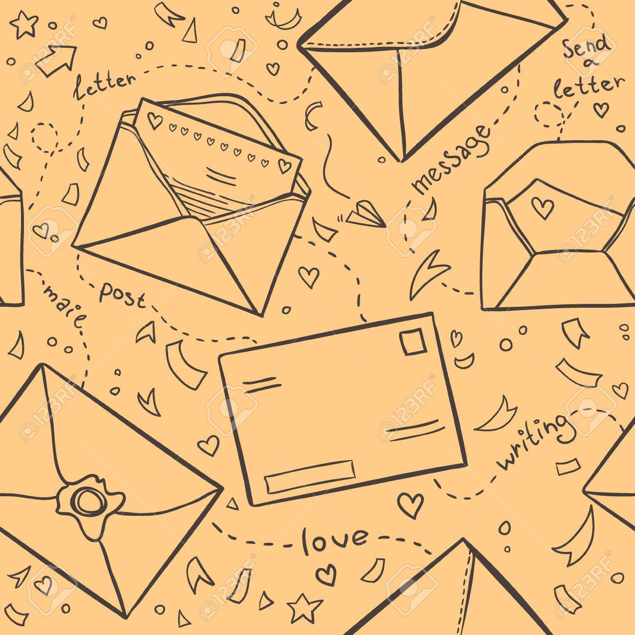 Resultado de imagen de cartas dibujo sobres