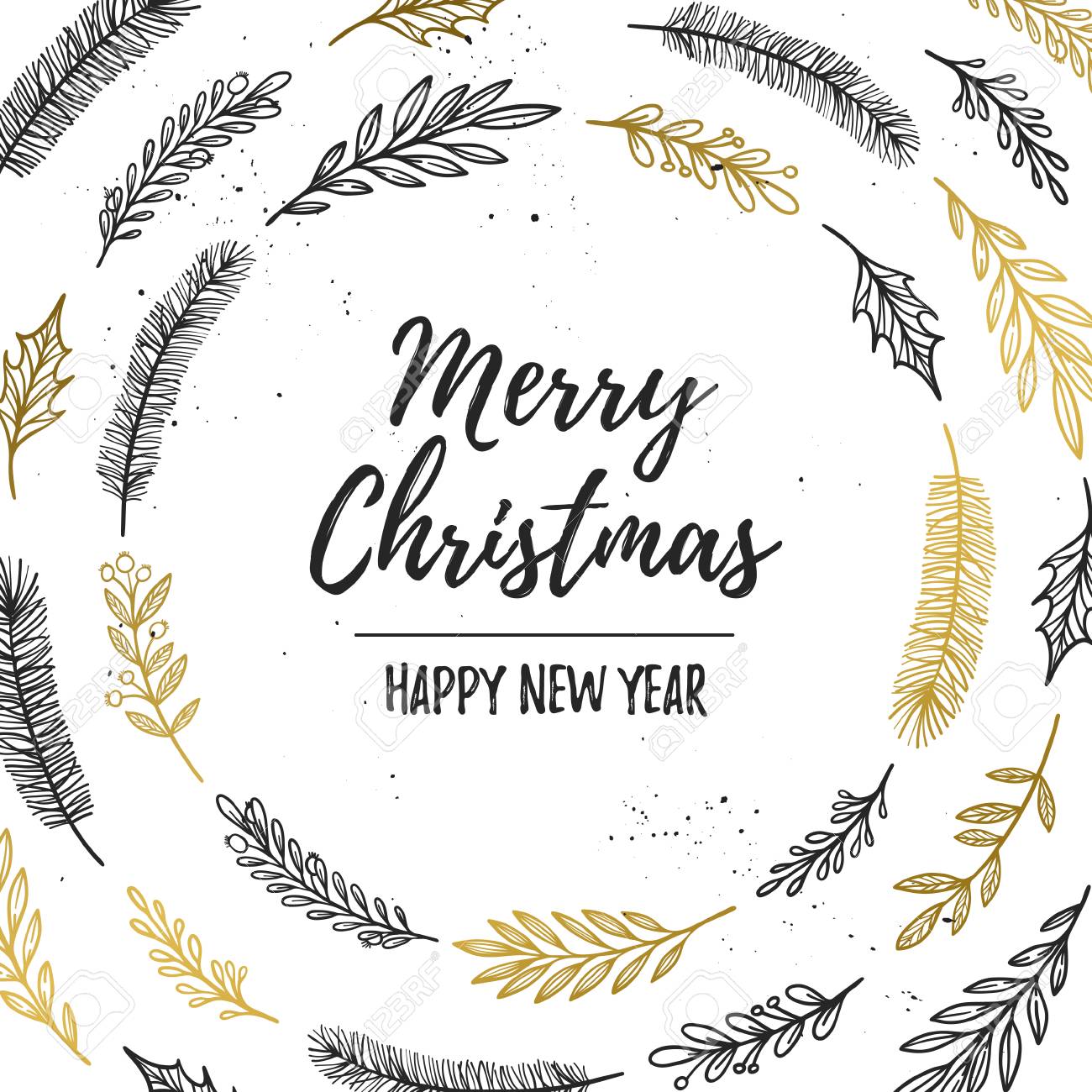 手描きのベクター グラフィック デザイン要素を休日のクリスマス リース のイラスト素材 ベクタ Image 手描きのベクター グラフィック デザイン要素を休日のクリスマス リース のイラスト素材 ベクタ Image
